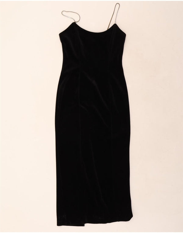 Dorothy Perkins Dame Maxi Slip Dress UK 10 Small Black Triacetate