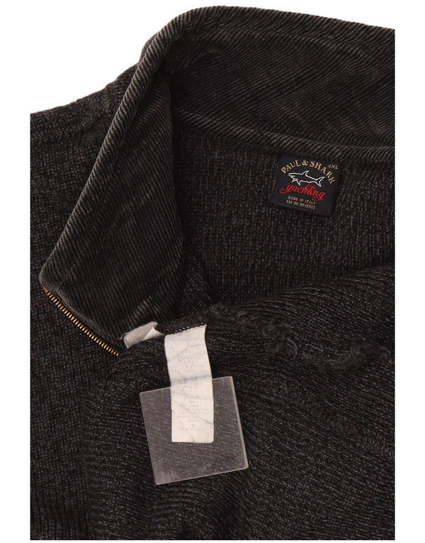 Paul & Shark Herre Yachting Zip Neck Jumper Sweater 4XL Grå Bomuld