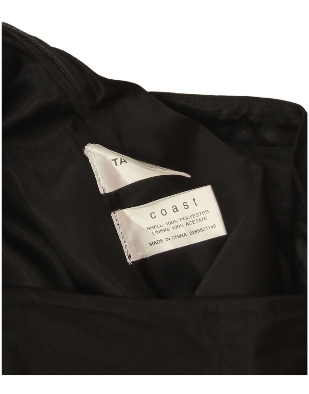 Coast Dame A-Line nederdel W26 Smalll sort blomstret polyester