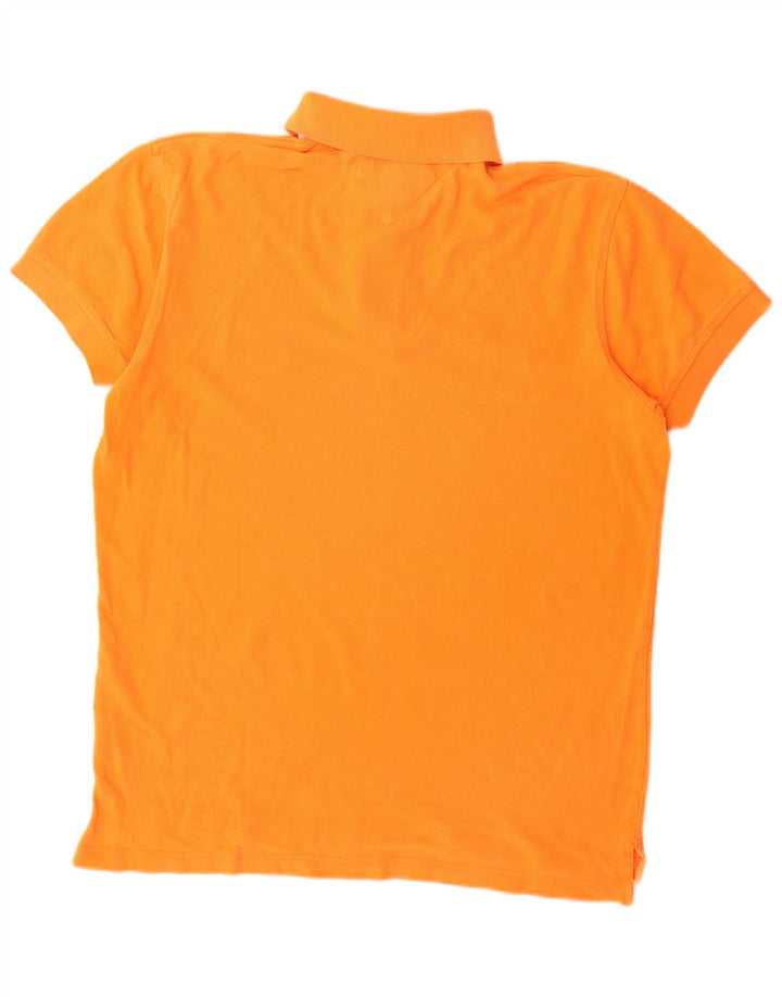 Tommy Hilfiger Herre Polo Shirt Lille Orange Bomuld