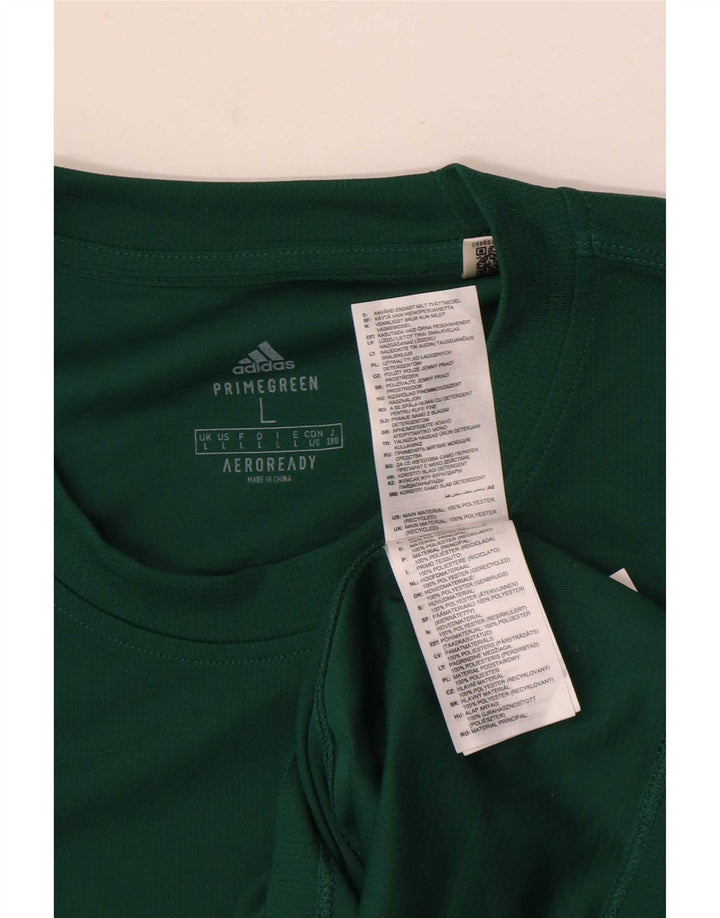 Adidas Herre Aeroready T-Shirt Top Stor Grøn Polyester