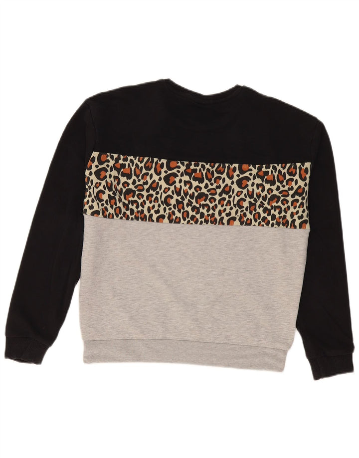Fila Dame Grafisk Sweatshirt Jumper UK 10 Lille Flerfarvet
