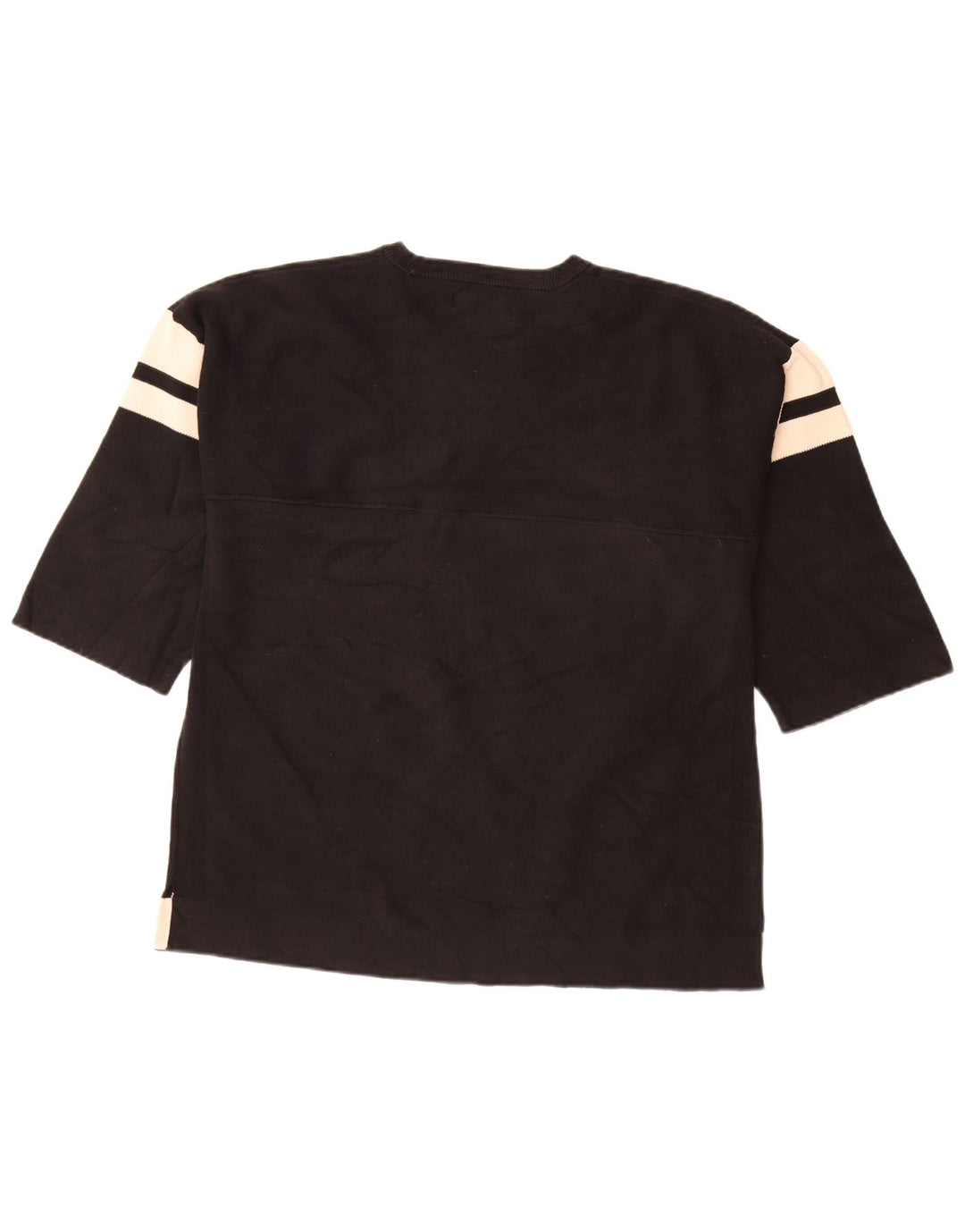 Zara Herre Top 3/4 ærme Stor sort stribet