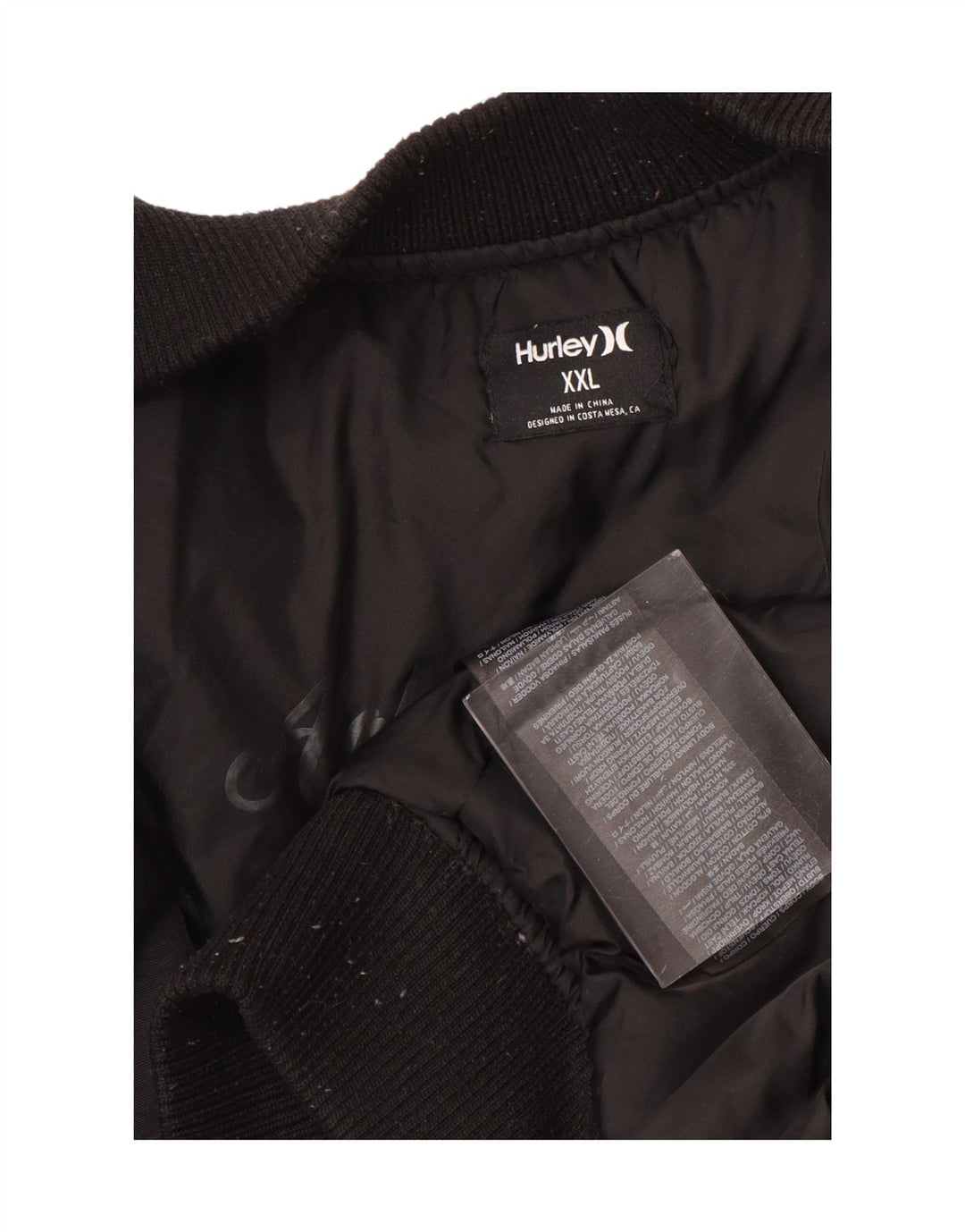 HURLEY Bomberjakke til mænd UK 44 2XL Sort Nylon