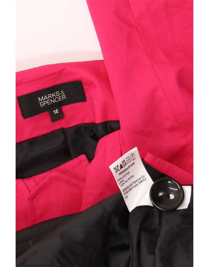 Marks & Spencer Trench Coat til kvinder UK 18 XL Pink Bomuld