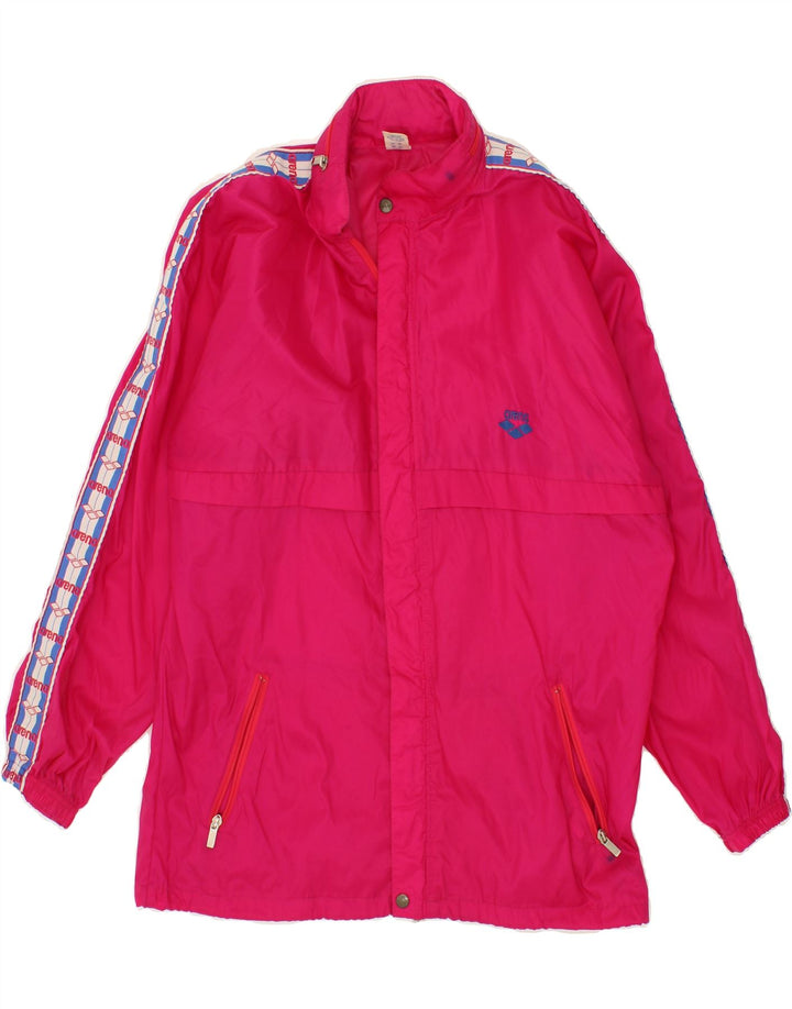 ARENA Womens Oversized Hooded Raincoat UK 10 Small Pink Polyamide Vintage Arena and Second-Hand Arena from Messina Hembry 