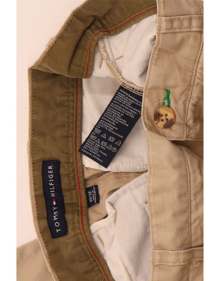 TOMMY HILFIGER Straight Chino-bukser til mænd W33 L32 Beige Bomuld