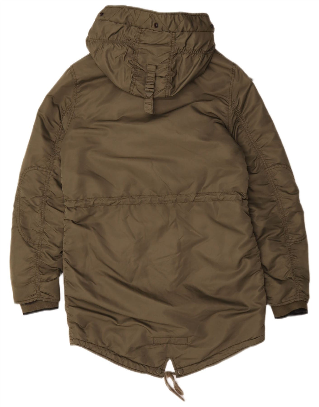 Superdry Parkajakke med hætte til kvinder UK 10 Lille grøn polyester