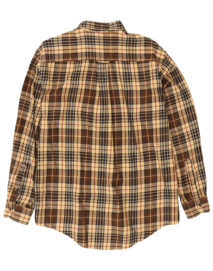 NAUTICA Flanelskjorte til mænd, medium brun ternet bomuld