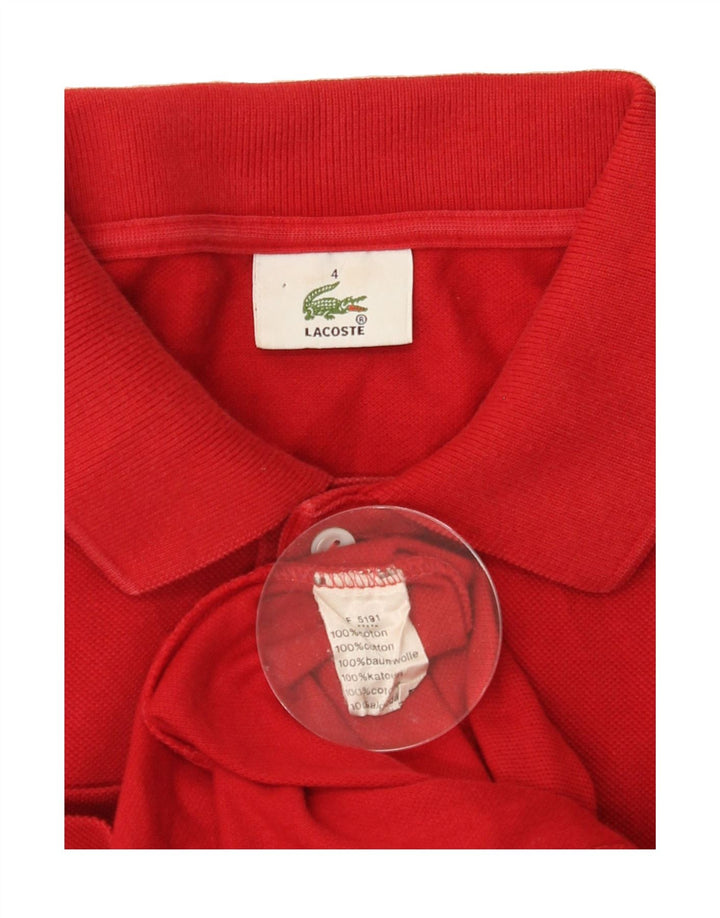 LACOSTE Mens Polo Shirt Size 4 Medium Red Cotton Vintage Lacoste and Second-Hand Lacoste from Messina Hembry 