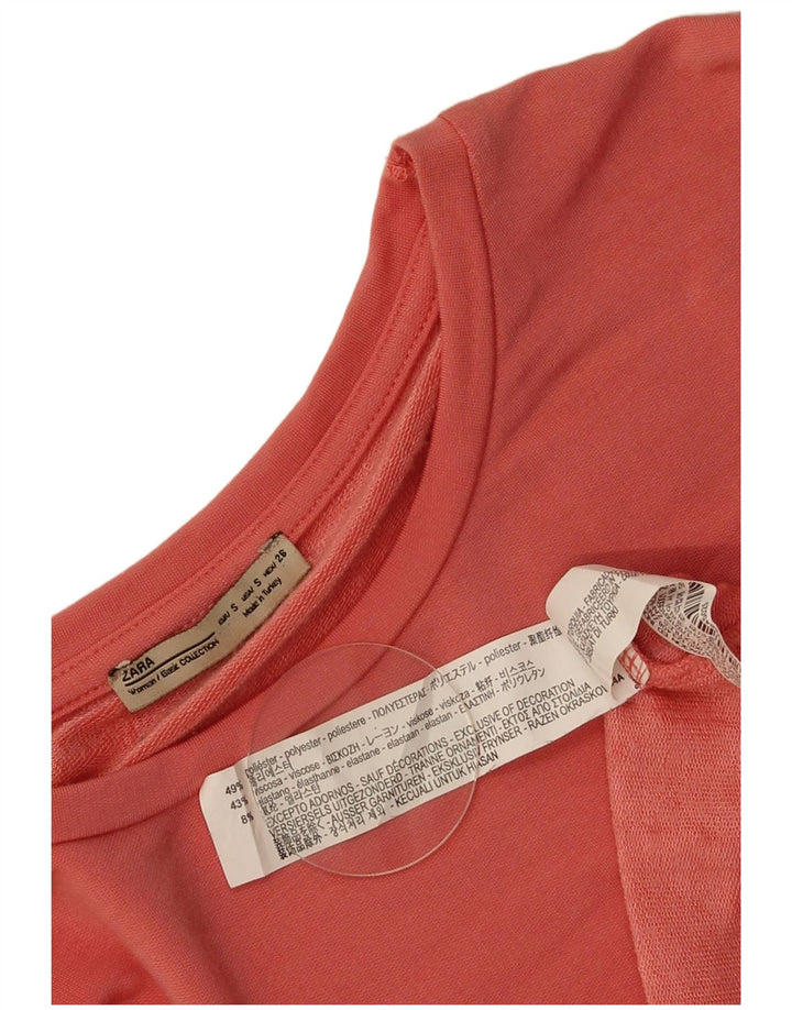 Zara Dame Tunika Top UK 10 Lille Pink Polyester