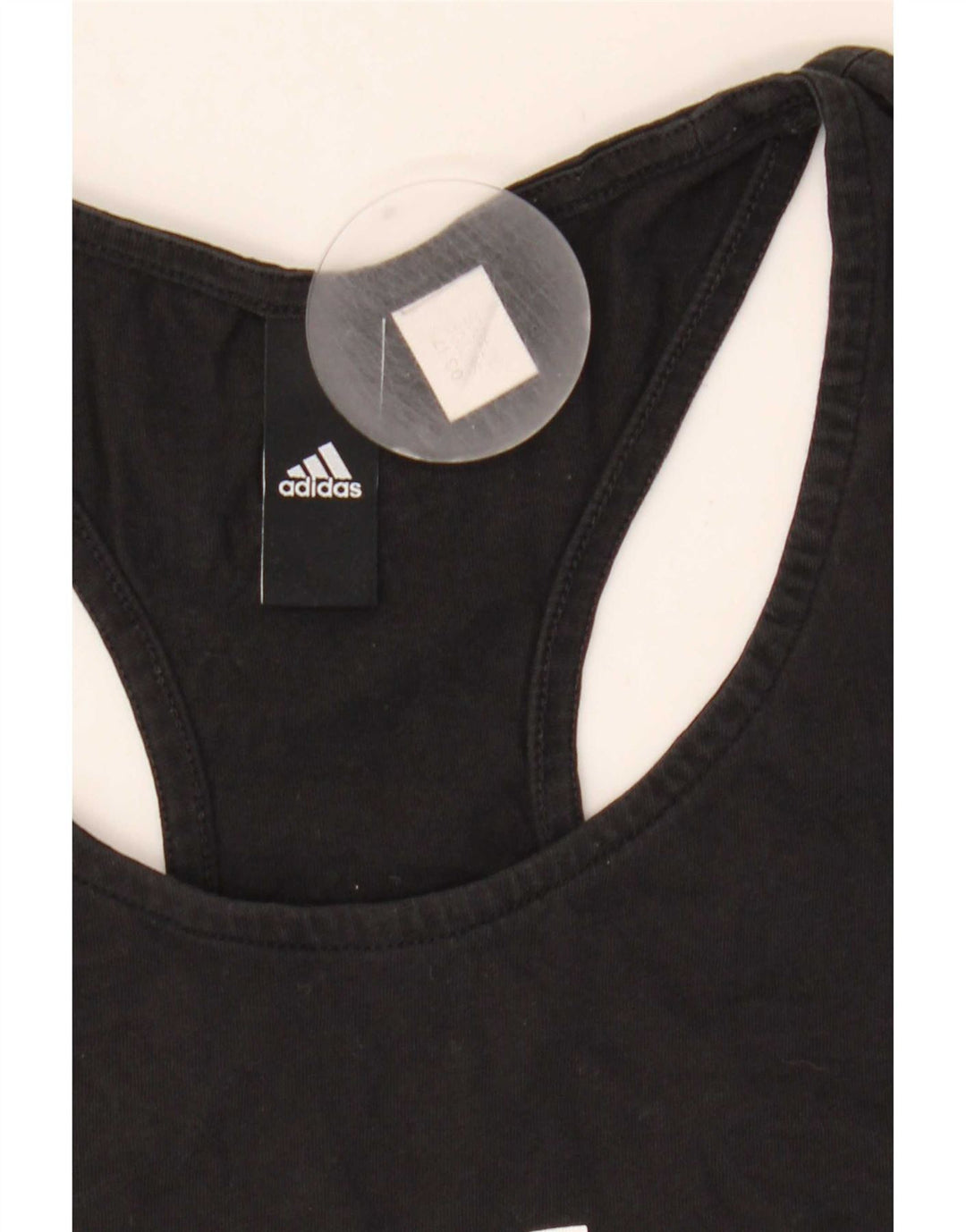 Adidas Kvinder Grafisk Vest Top UK 8 Lille Sort