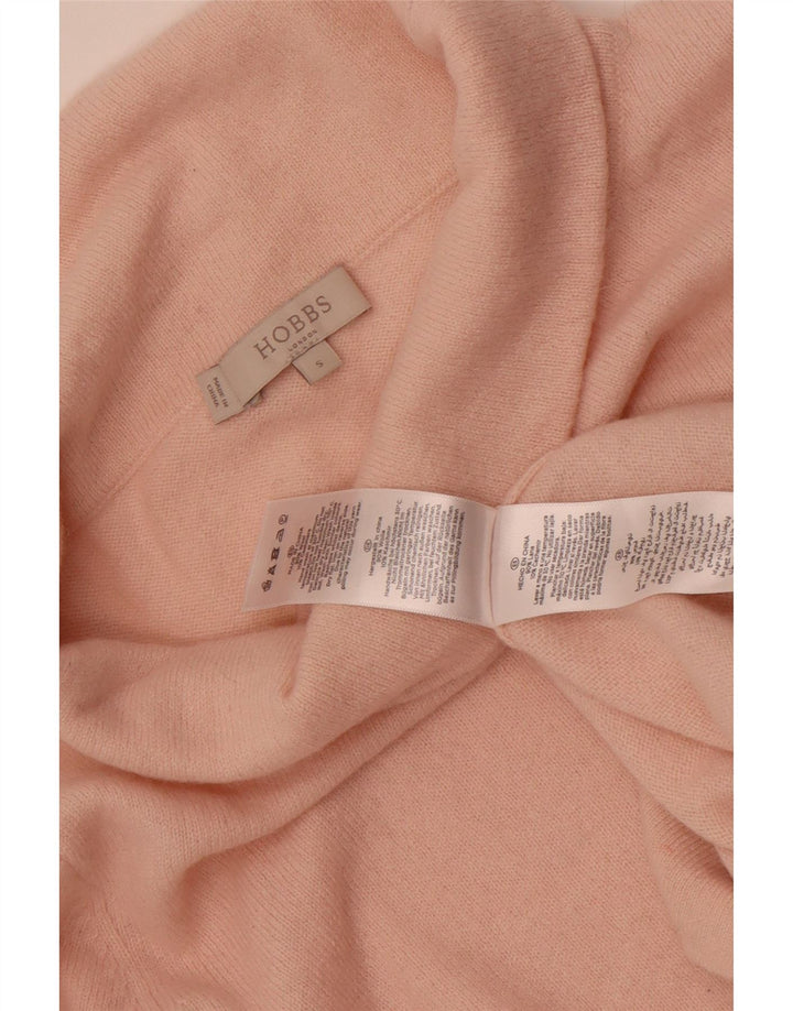 Hobbs Dame Crop Roll Neck Jumper Sweater UK 10 Small Pink Wool