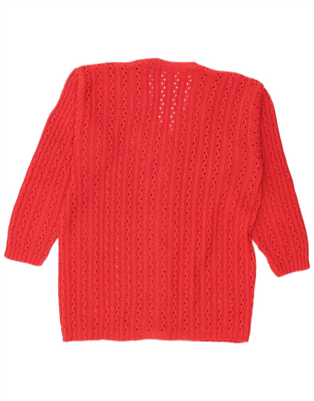 Vintage Dame V-hals sweater UK 16 Large Red