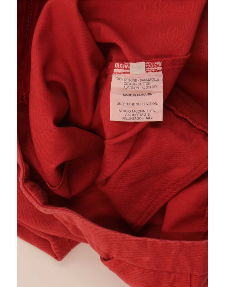Sergio Tacchini Dame A-Line Nederdel IT 42 Medium W30 Rød Bomuld