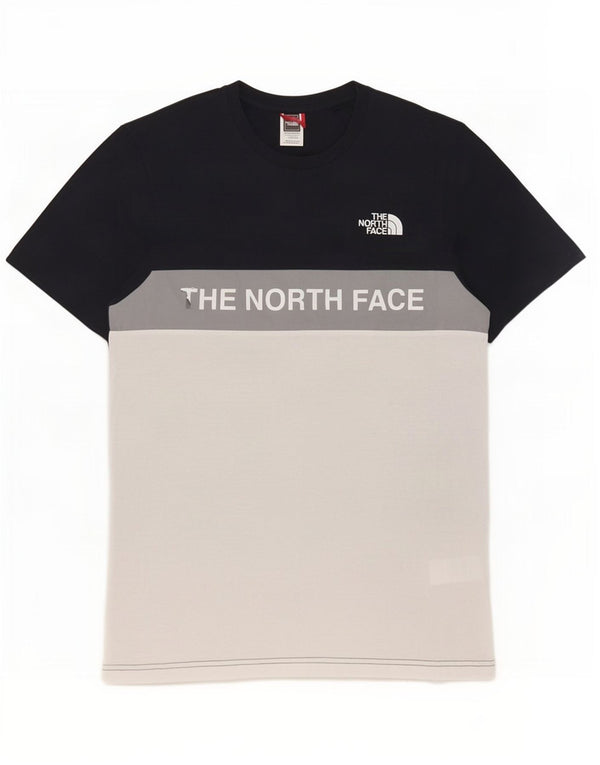 The North Face Herre grafisk T-shirt Top XS Sort Colourblock Bomuld