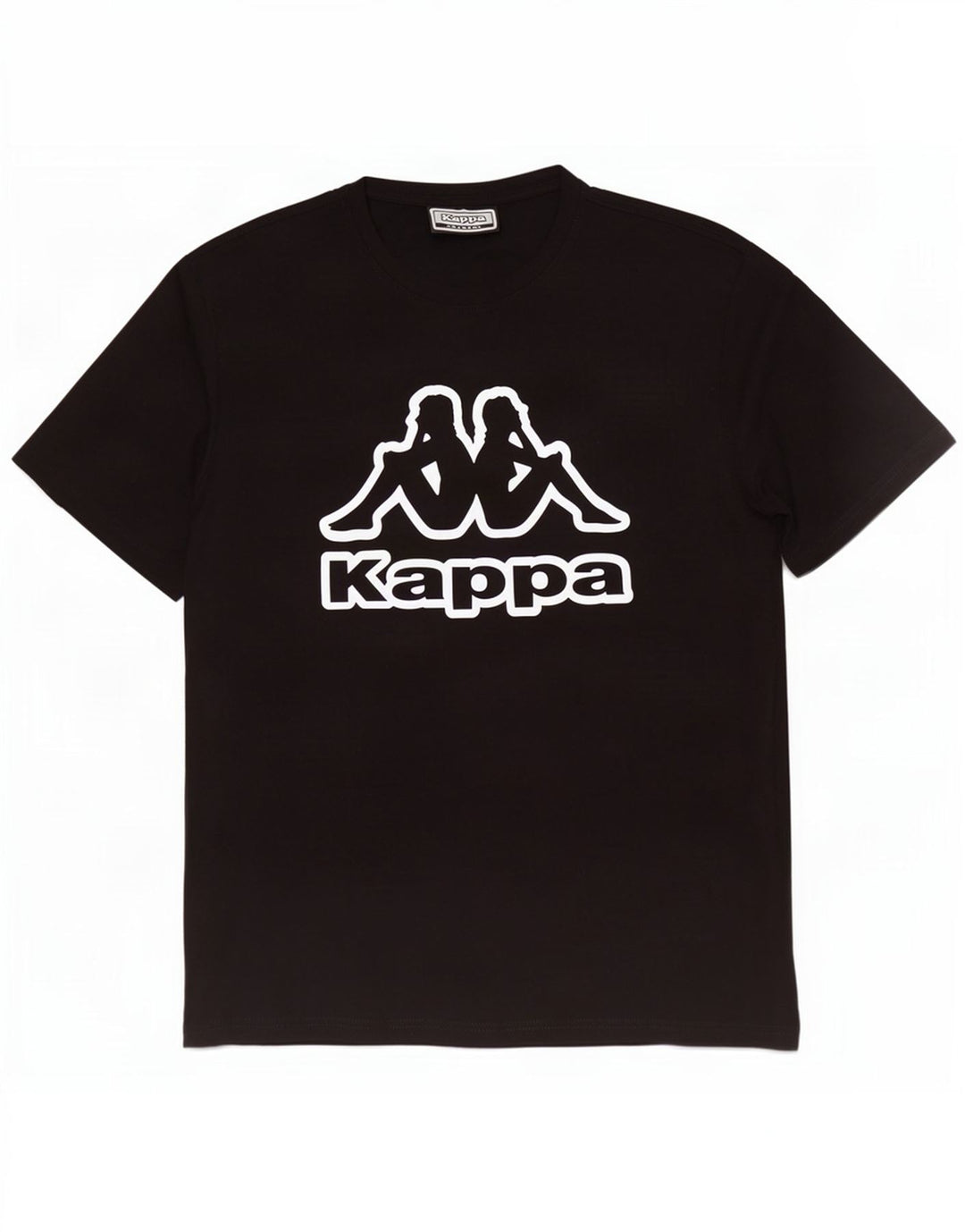 Kappa Herre Grafisk T-Shirt Top 2XL Sort Bomuld