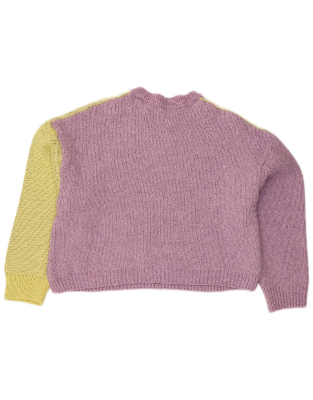Zara Dame Grafisk Jumper Sweater UK 12 Medium Lilla