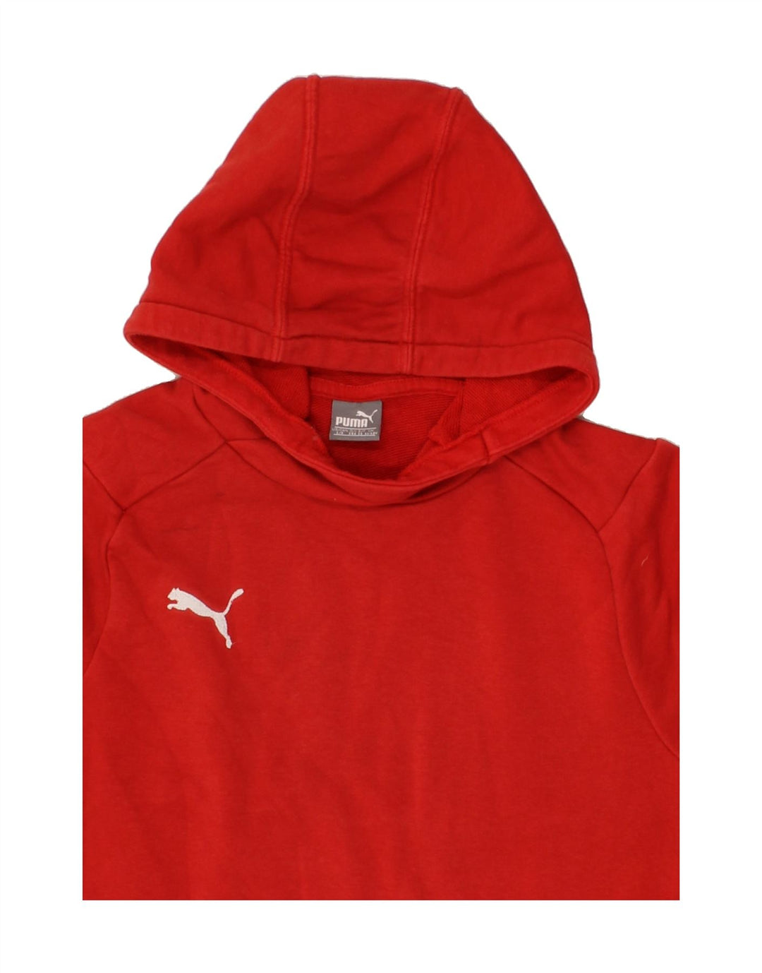 PUMA Boys Hoodie Jumper 11-12 Years Red Cotton Vintage Puma and Second-Hand Puma from Messina Hembry 