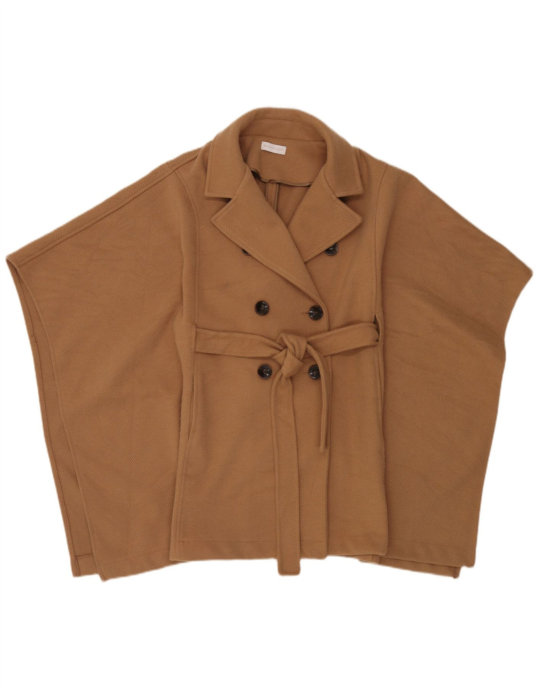 Diana Gallesi Dame Dobbeltradet Cape Coat One Size Beige Polyester