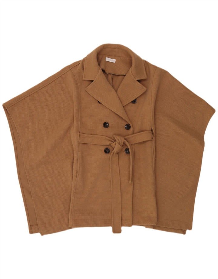 Diana Gallesi Dame Dobbeltradet Cape Coat One Size Beige Polyester