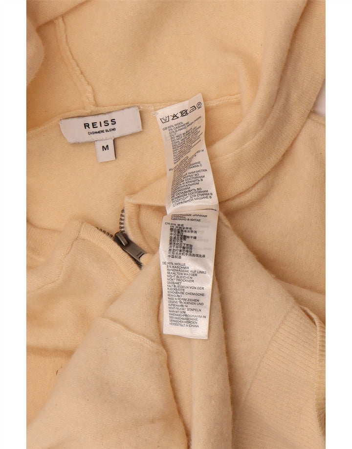 Reiss Womens Crop Cardigan Sweater UK 12 Medium Off White Uld