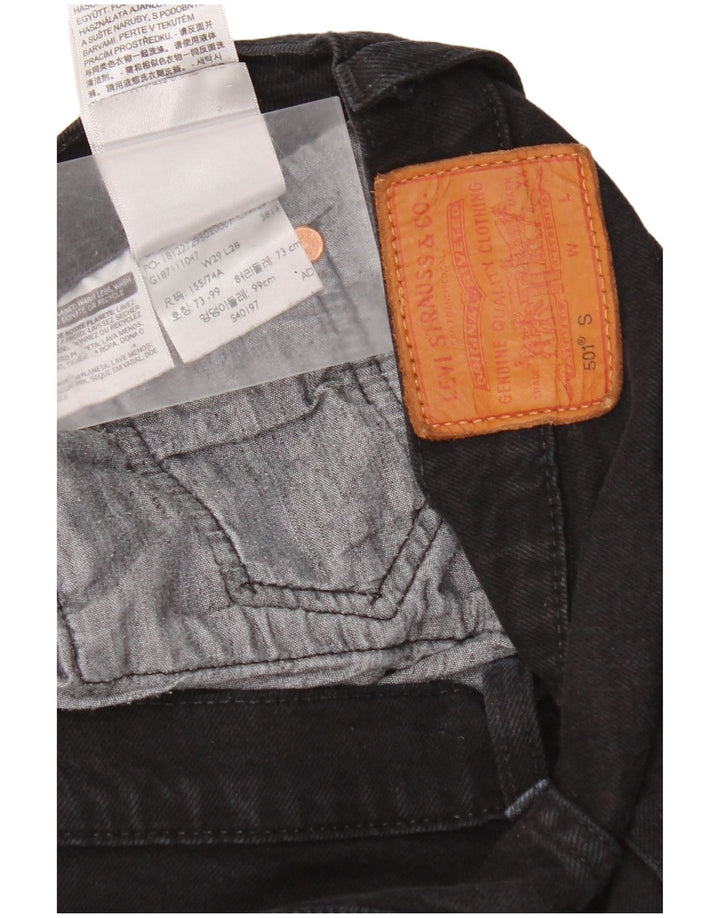 Levi's Herre 501 lige jeans W29 L28 sort bomuld