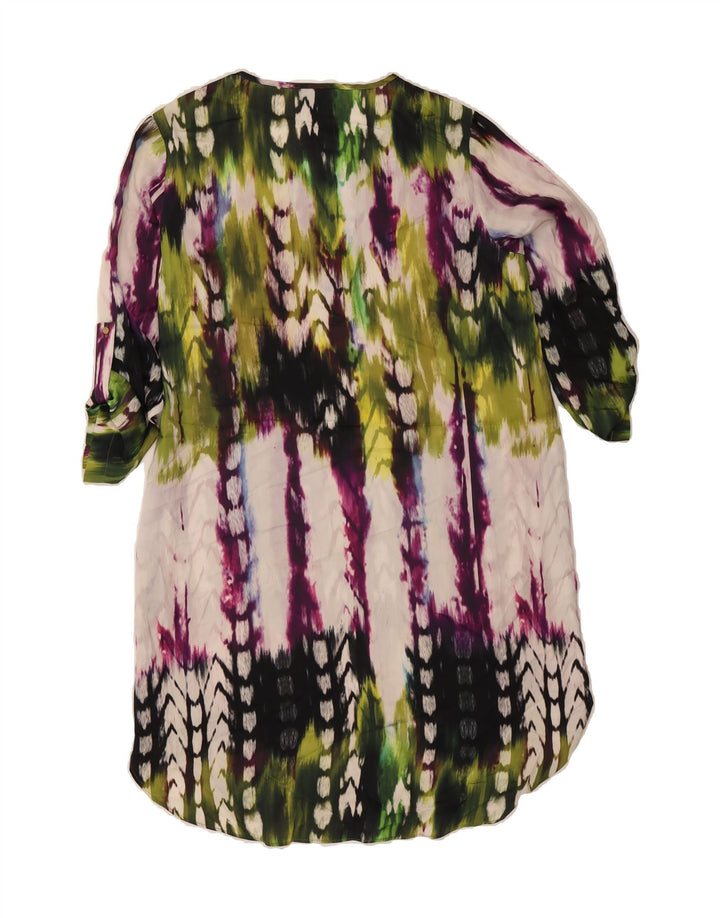 MOSSIMO Womens Tunic Dress UK 14 Medium Multicoloured Tie Dye Polyester Vintage Mossimo and Second-Hand Mossimo from Messina Hembry 
