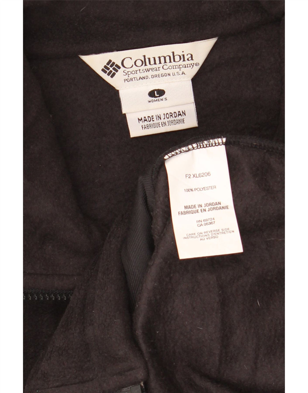 COLUMBIA Dame Fleece Gilet UK 16 Large Black Polyester