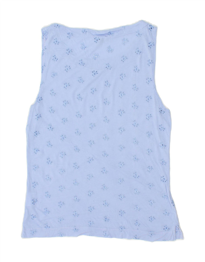 COLMAR Womens Vest Top UK 14 Large Blue Cotton Vintage Colmar and Second-Hand Colmar from Messina Hembry 