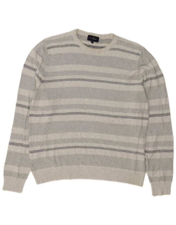 Marks & Spencer Herre Blue Harbor Crew Neck trøje Sweater Large Grå