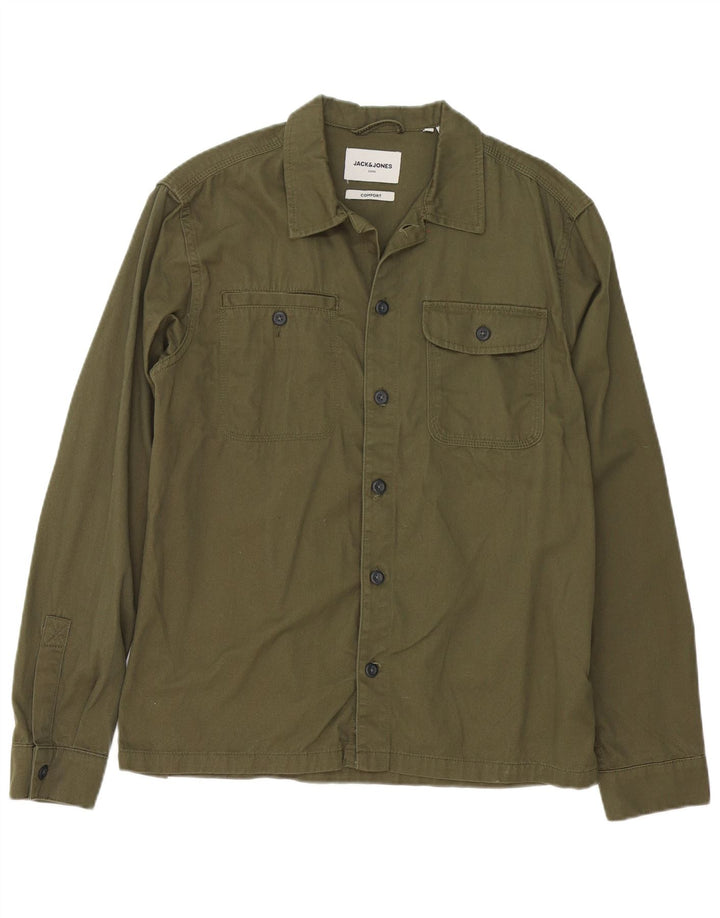 Jack & Jones Herreskjorte Stor Khaki Bomuld