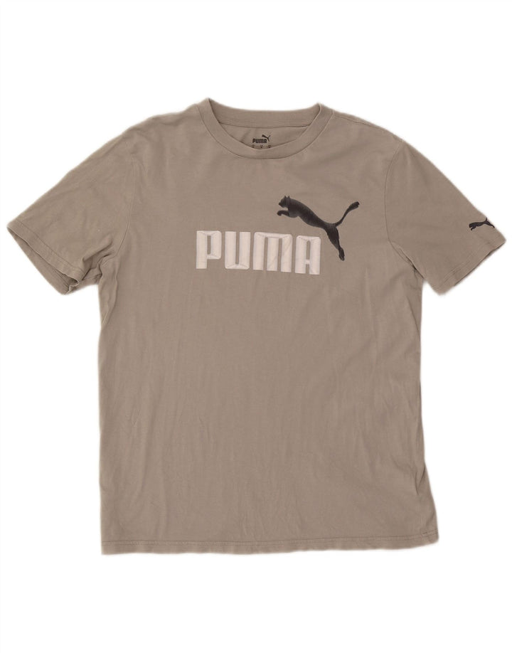 Puma Herre grafisk T-shirt top mellemgrå bomuld