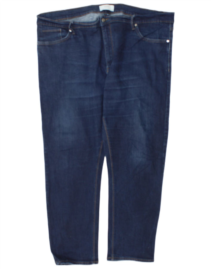 Marks & Spencer Herre Tapered Jeans W44 L29 Marineblå Bomuld