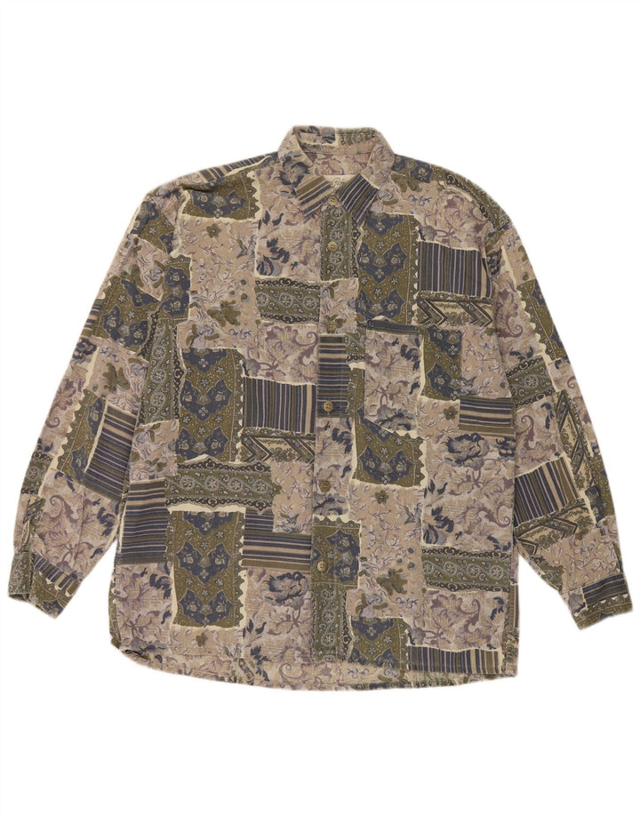 Hatico herreskjorte Stor flerfarvet patchwork