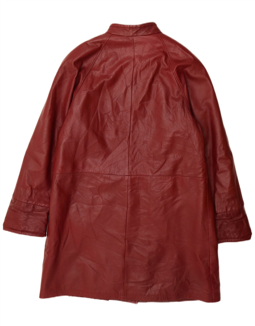 Vintage læderfrakke til kvinder IT 46 Large Burgundy læder