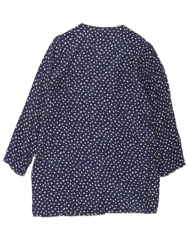 Benetton Dame Oversized Tunika Top IT 44 Medium Navy Blue Plettet
