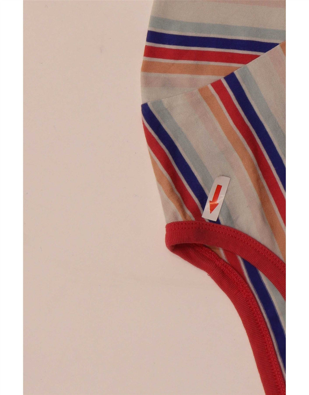Vans T-Shirt Top UK 14 Stor Flerfarvet Stribet Bomuld