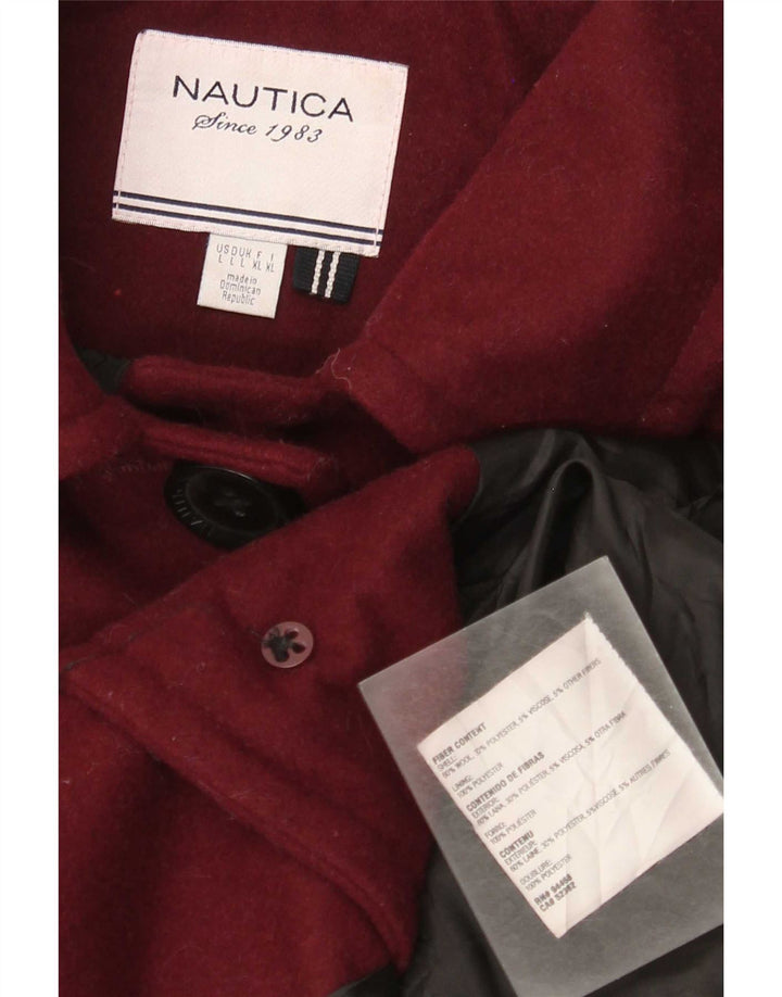 Nautica Dame 4 Button Blazer Jacket UK 16 Large Burgundy Wool