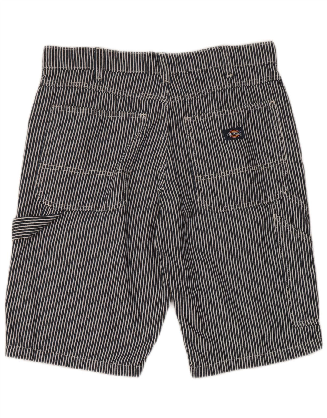 Dickies Herre Cargo Shorts W34 store marineblå stribet bomuld