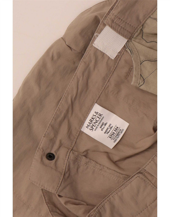 Marks & Spencer Herre Cargo Shorts W38 XL Beige Bomuld