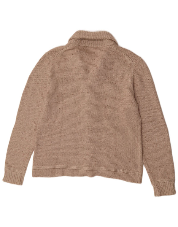 Lee Herre cardigan sweater Medium Beige Flecked Bomuld