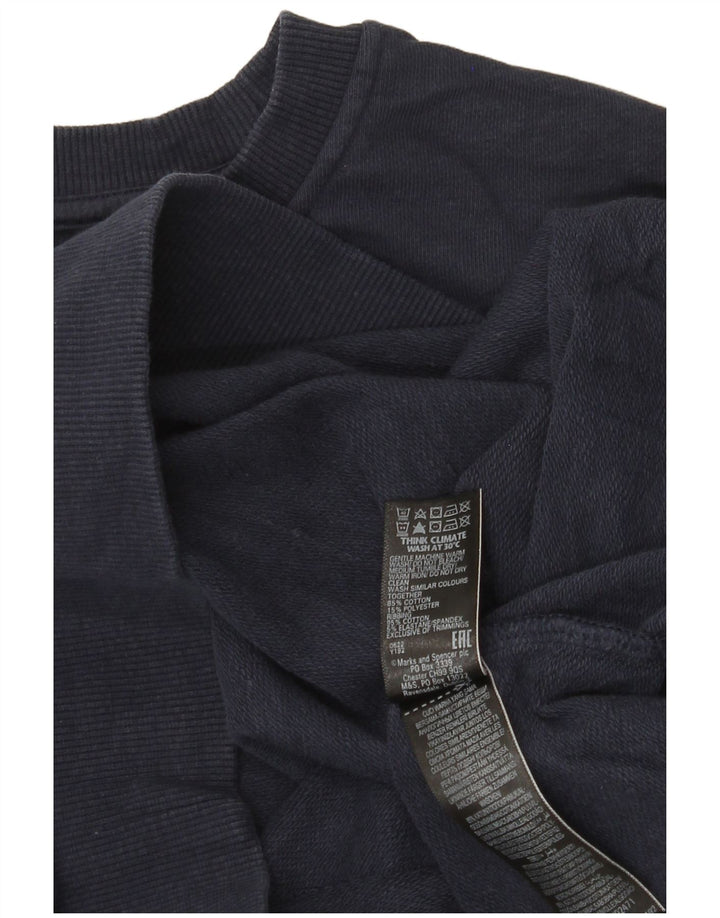 Marks & Spencer Dame Sweatshirt Jumper UK 18 XL Marineblå Bomuld
