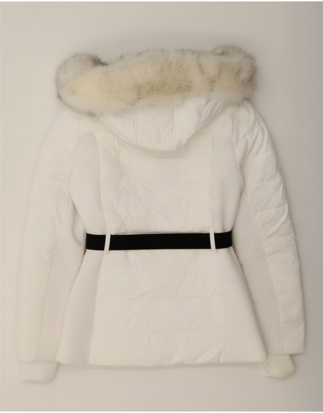 Michael Kors Dame Hætte Polstret Jakke UK 10 Small White Polyester