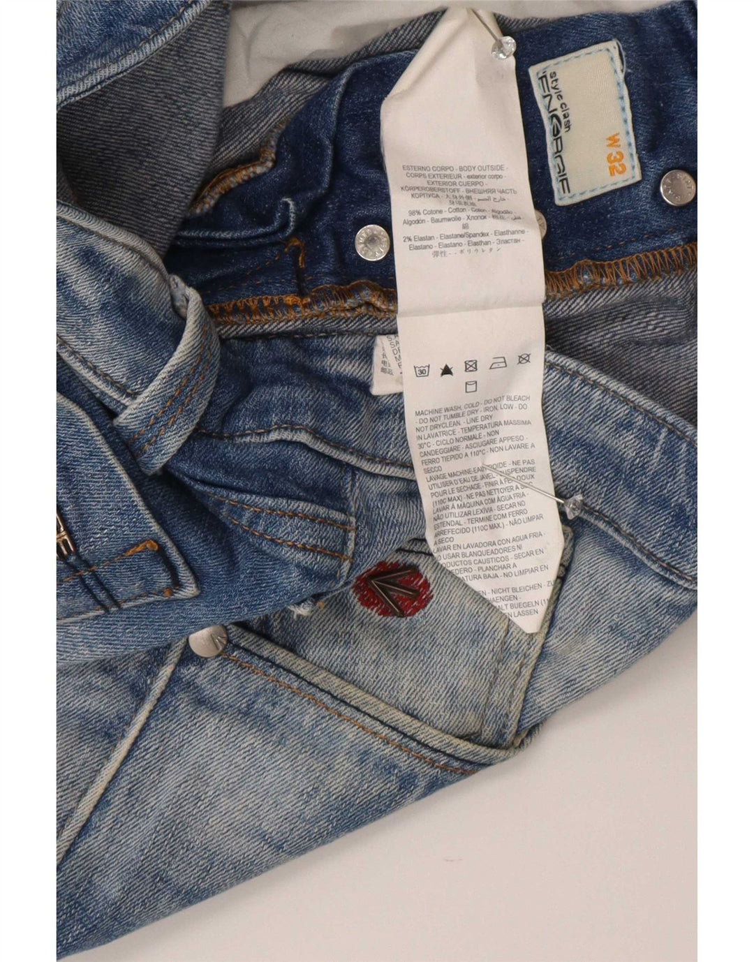 Energie Herre Denim Shorts W32 Medium Blue Bomuld