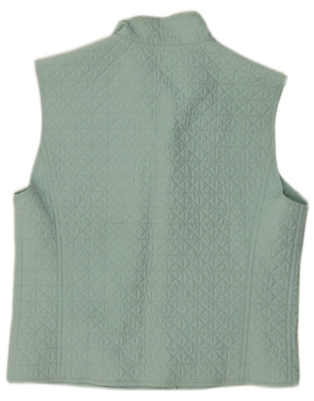 Max Mara Dame Quilted Gilet UK 8 Small Blue Nylon