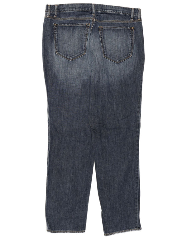 Eddie Bauer Womens Boyfriend Tapered Jeans US 12 Large W34 L30 Blue Cotton