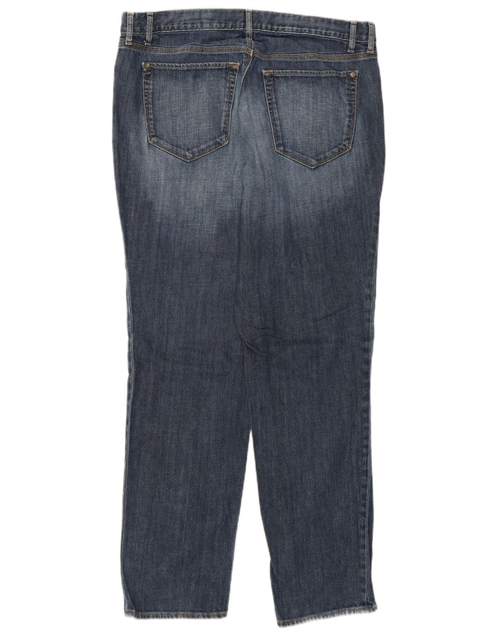 Eddie Bauer Kvinde Kæreste Tapered Jeans US 12 Large W34 L30 Blå Bomuld