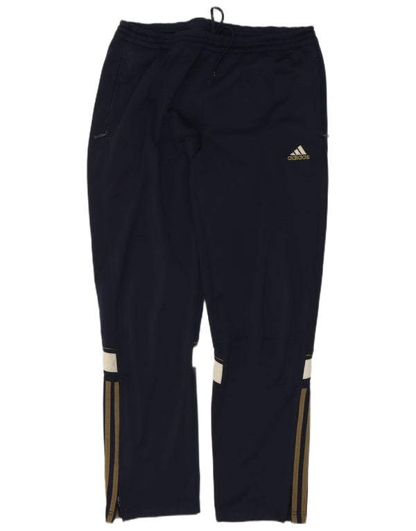 Adidas Mens Tracksuit Trousers UK 42/44 Large Navy Blue Colourblock
