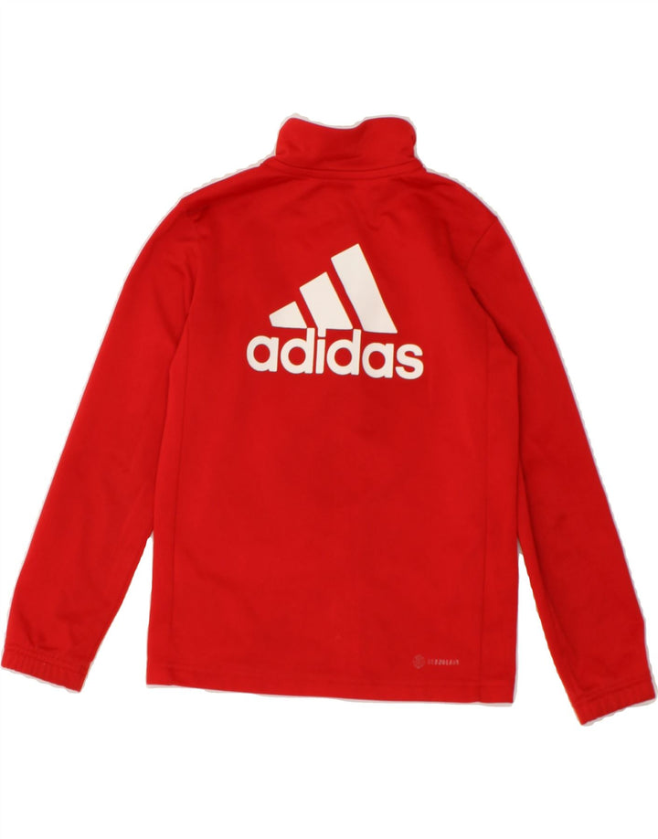 ADIDAS Boys Graphic Tracksuit Top Jacket 7-8 Years Red Polyester Vintage Adidas and Second-Hand Adidas from Messina Hembry 